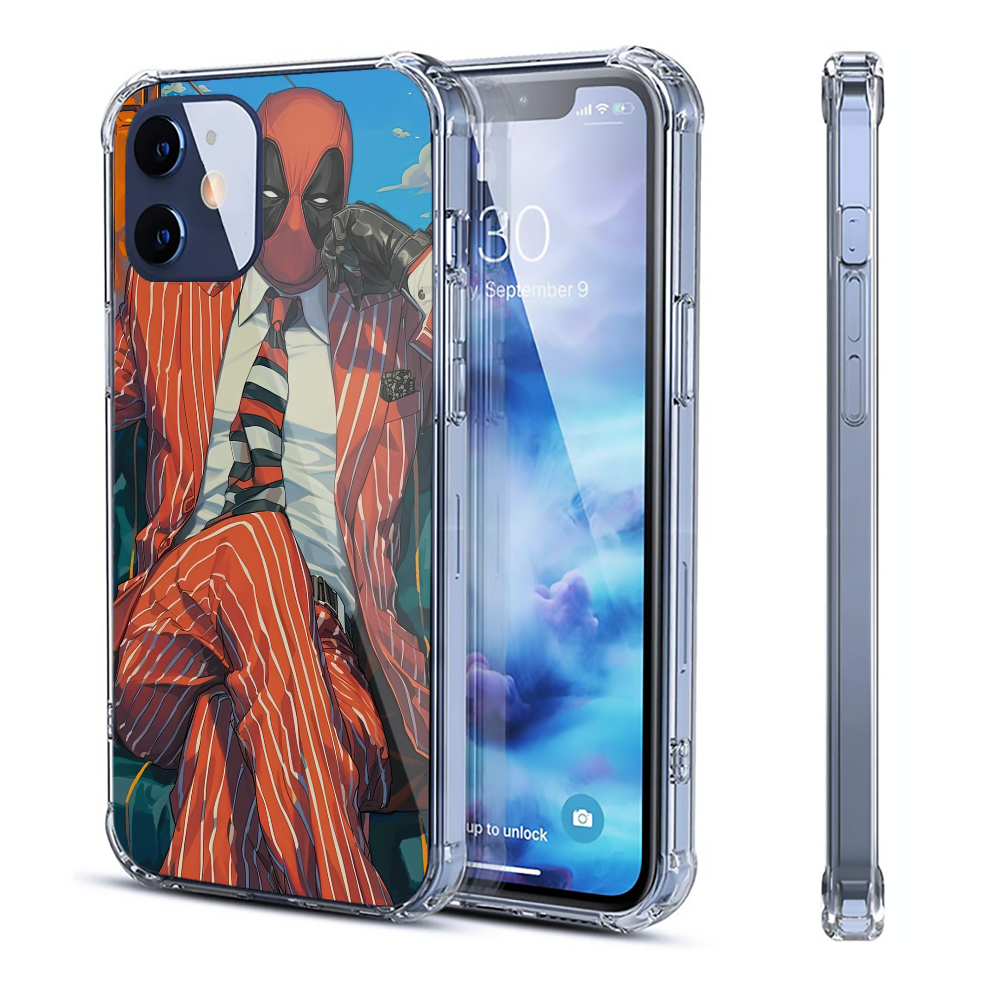 （画像用） Deadpool デッドプール 【iPhone 12シリーズ対応】透明スマホケース（クリアソフトケース）